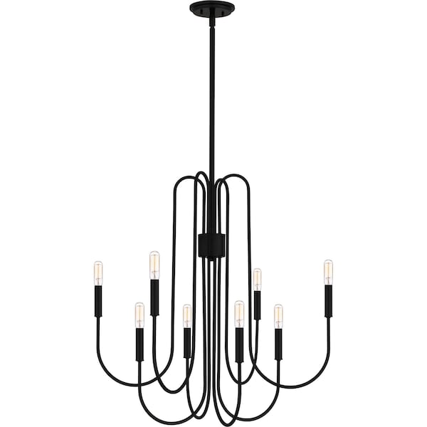Quoizel Cabry Chandelier 8 Lights Mystic Black CBR5028K - main